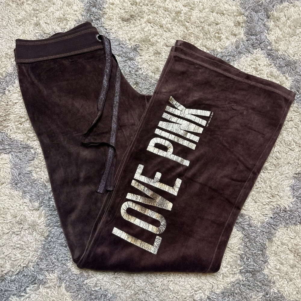 VINTAGE 1986 PINK VELOUR SWEATPANTS